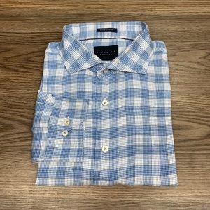 Calder Caramel Blue & White Plaid Shirt XXL